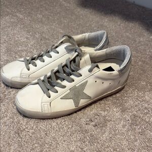 Golden Goose Sneakers with Gray Star Accent